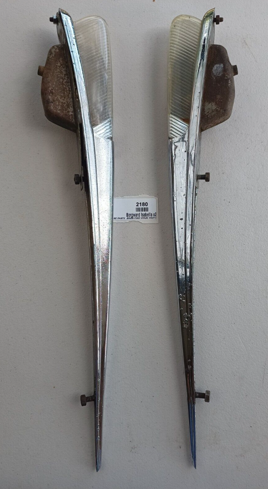 Original Borgward Isabella USED pair of left &right front Indicator housings3