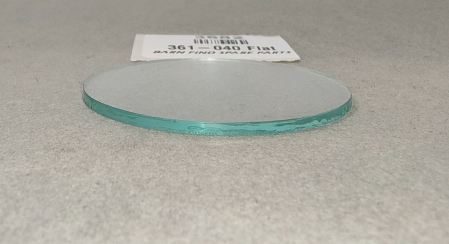 Lens for Classic Gauges 2 inch 50mm flat clear glass New Old Stock 361-0401