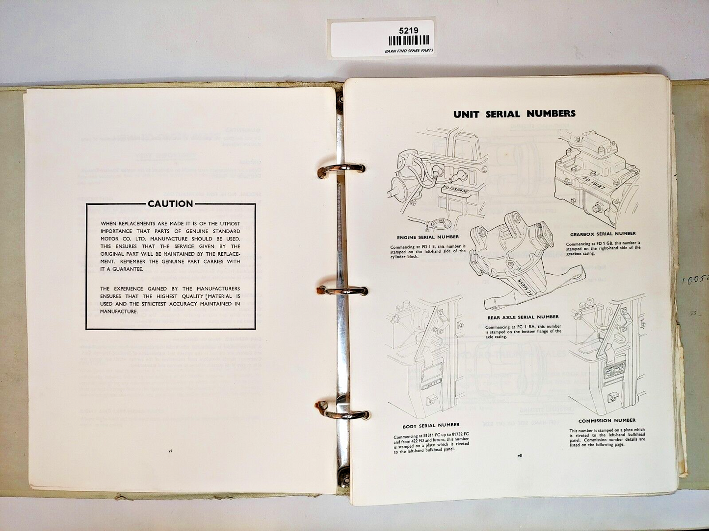 Original Triumph Spitfire Mk3 Sports Car Spare Parts Catalogue4