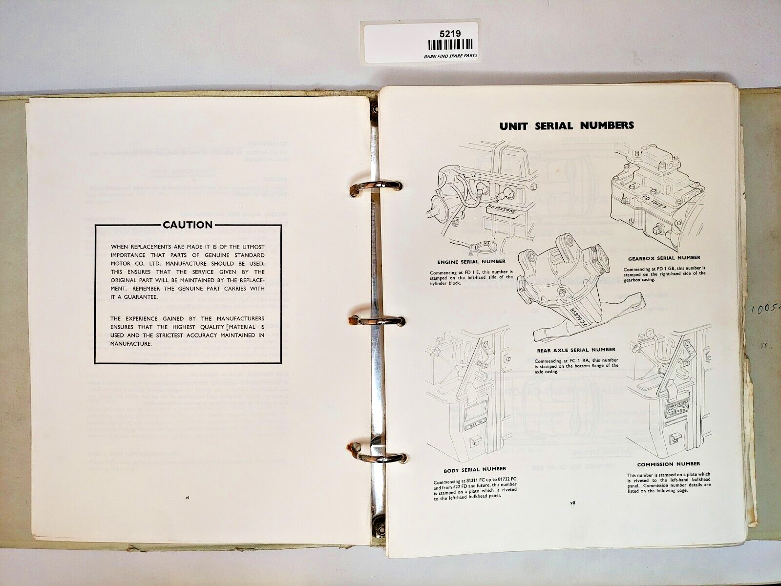Original Triumph Spitfire Mk3 Sports Car Spare Parts Catalogue4