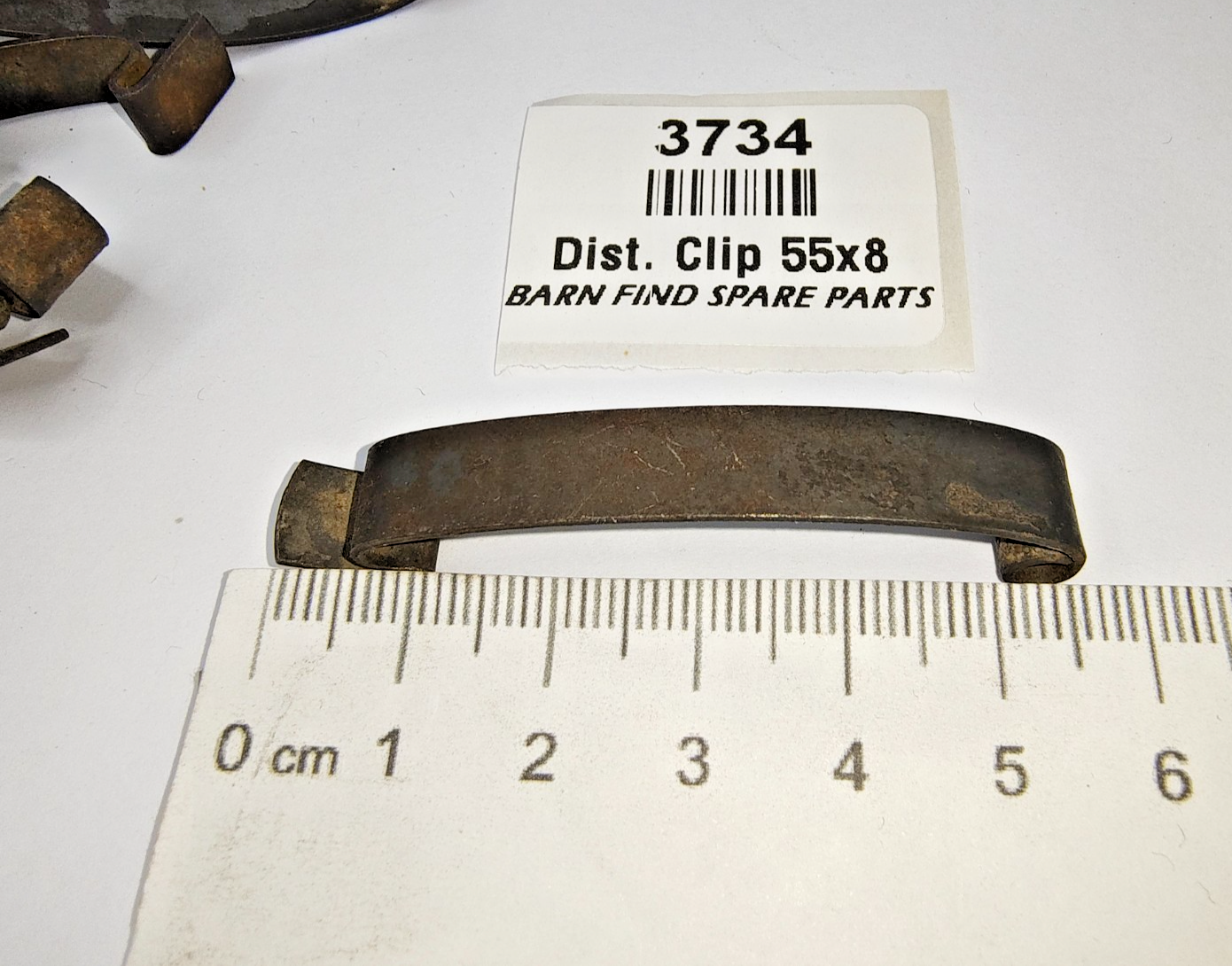 Lucas Distributor Clip Used Length 55mm Width 8mm Pivot to Nose 40mm sold each1