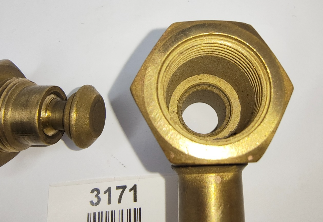 Original Jaguar XK early solid brass Heater Valve good used condition C43927