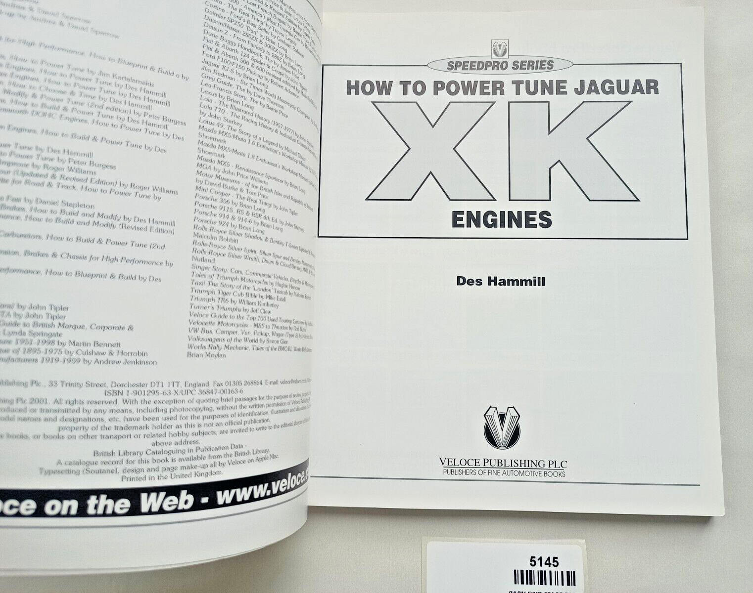 How to Power Tune Jaguar XK Engines by Des Hammill Speedpro Series 2001 edition2