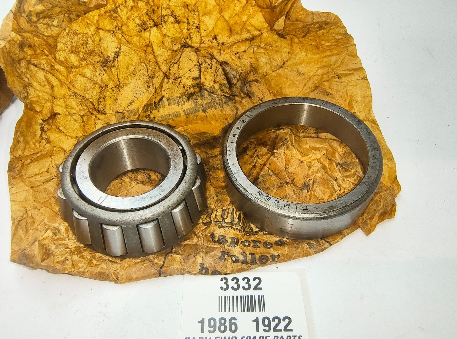 Timken Single Row Tapered Roller Bearing Cone 18690 1986 19220 New Old Stock1