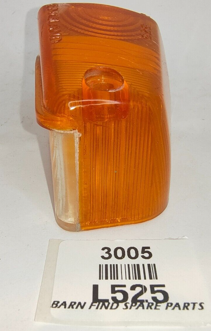 Lucas Original used tail / number plate lens orange / amber & clear plastic L5259