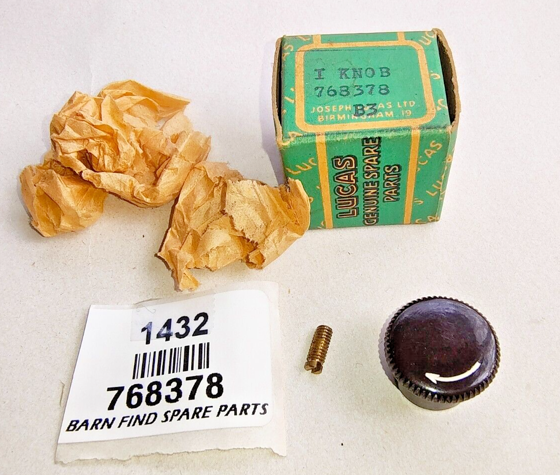 Original Lucas Rheostat Heater knob 768378 brown with arrow New Old Stock0