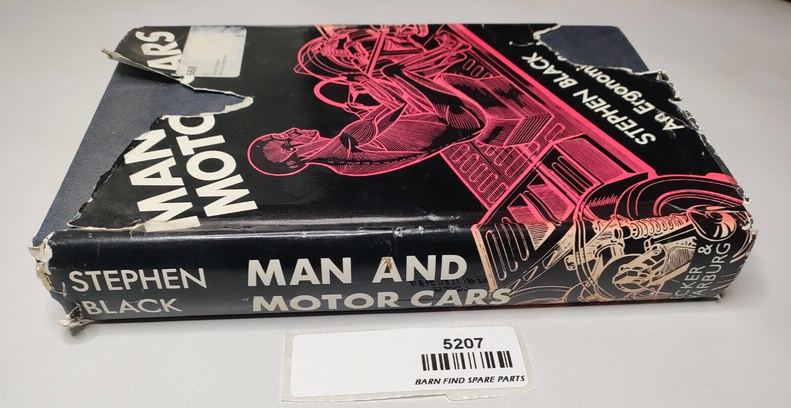 Man and Motor Cars book by Stephen Black hardcover 1966 first edition1