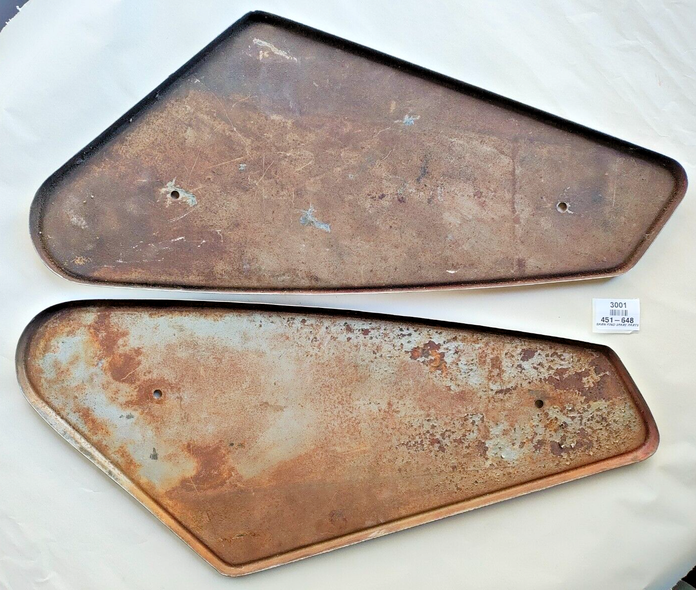 Original MG TD Used fuel tank end covers (pair) 451-6488