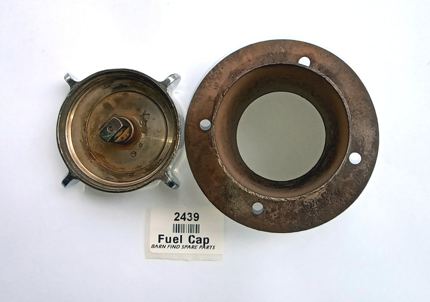 Chrome Fuel filler Cap and neck. Used.6