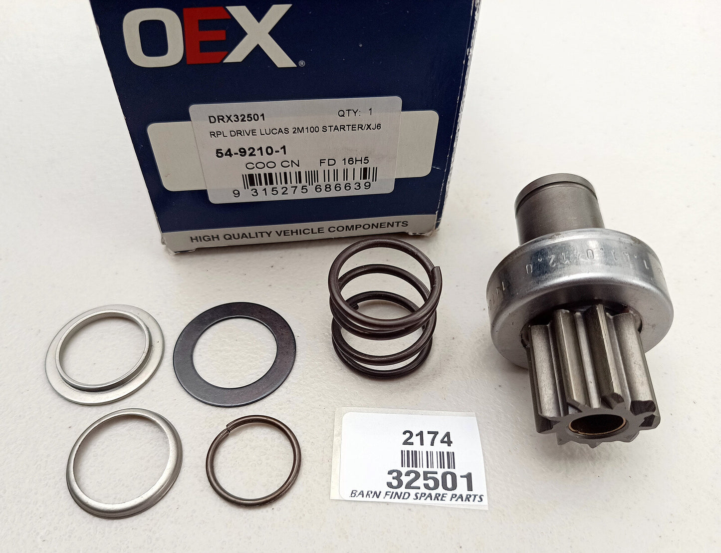 Starter Motor Pre-Engaged Pinion Drive, 32501. Alternate/replaces  Lucas TNB149 0
