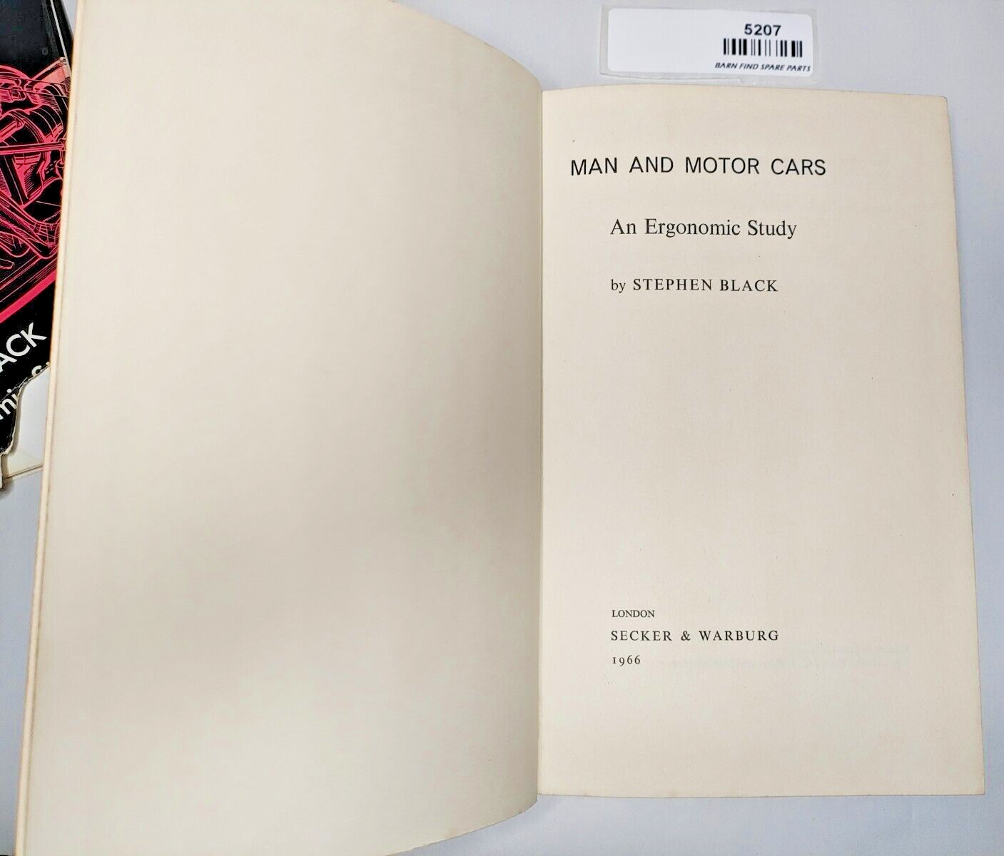 Man and Motor Cars book by Stephen Black hardcover 1966 first edition5