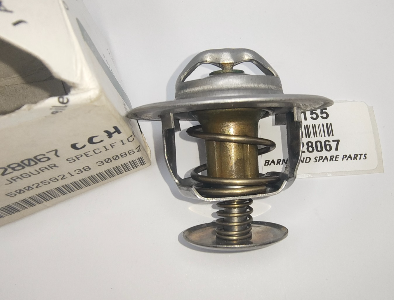 74 Degree Waxstat Spring Loaded C28067 Jaguar thermostat New Old Stock0