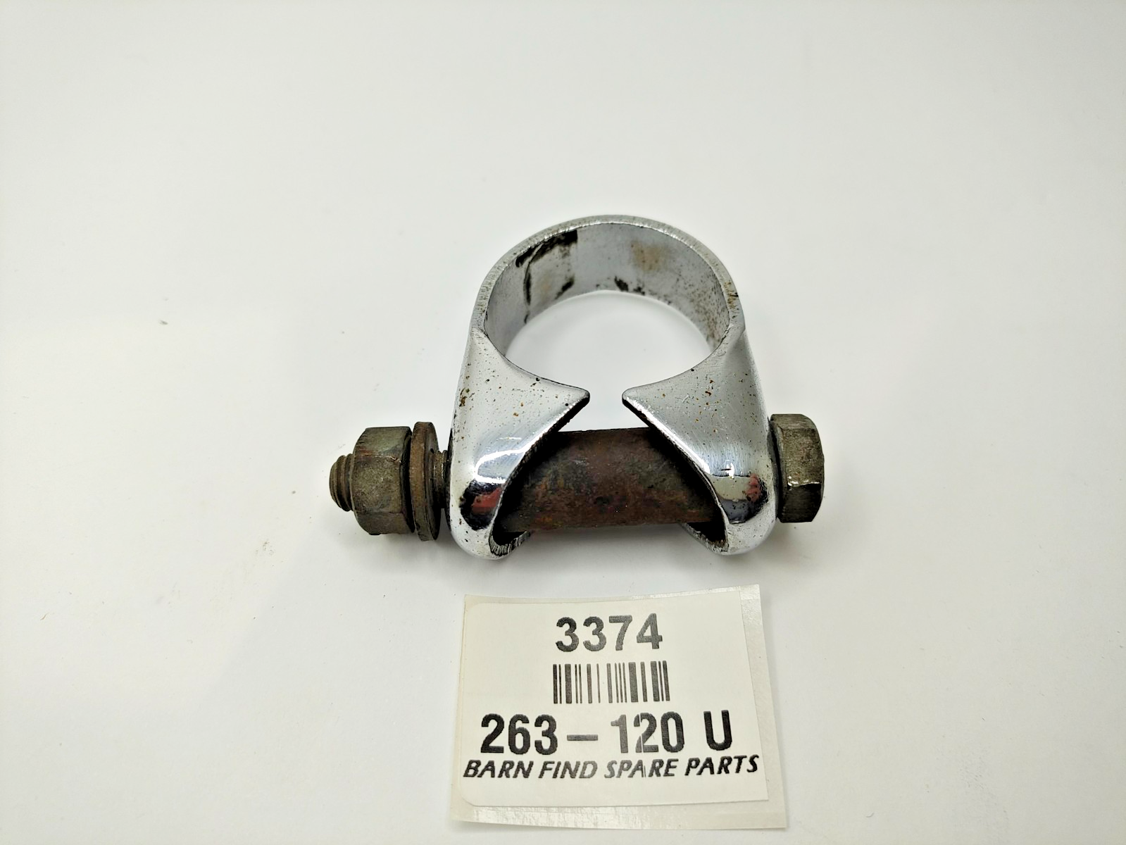 STEERING COLUMN CLAMP Inc. bolt, nut, washer & distance tube Good Used 263-1201