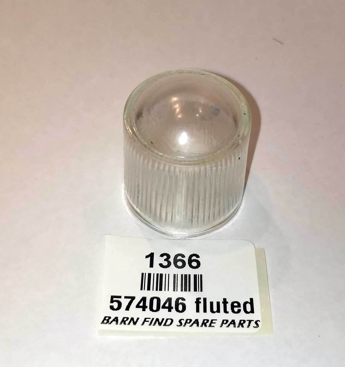 Lucas Number Plate Lens 574046 Used - Fluted Cylindrical Clear Glass0