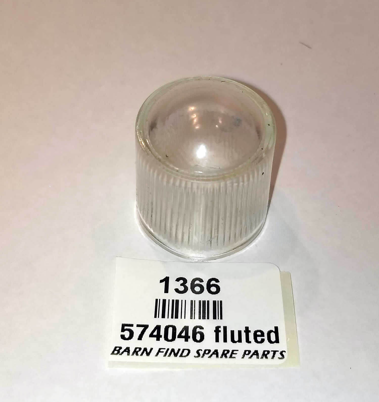 Lucas Number Plate Lens 574046 Used - Fluted Cylindrical Clear Glass0