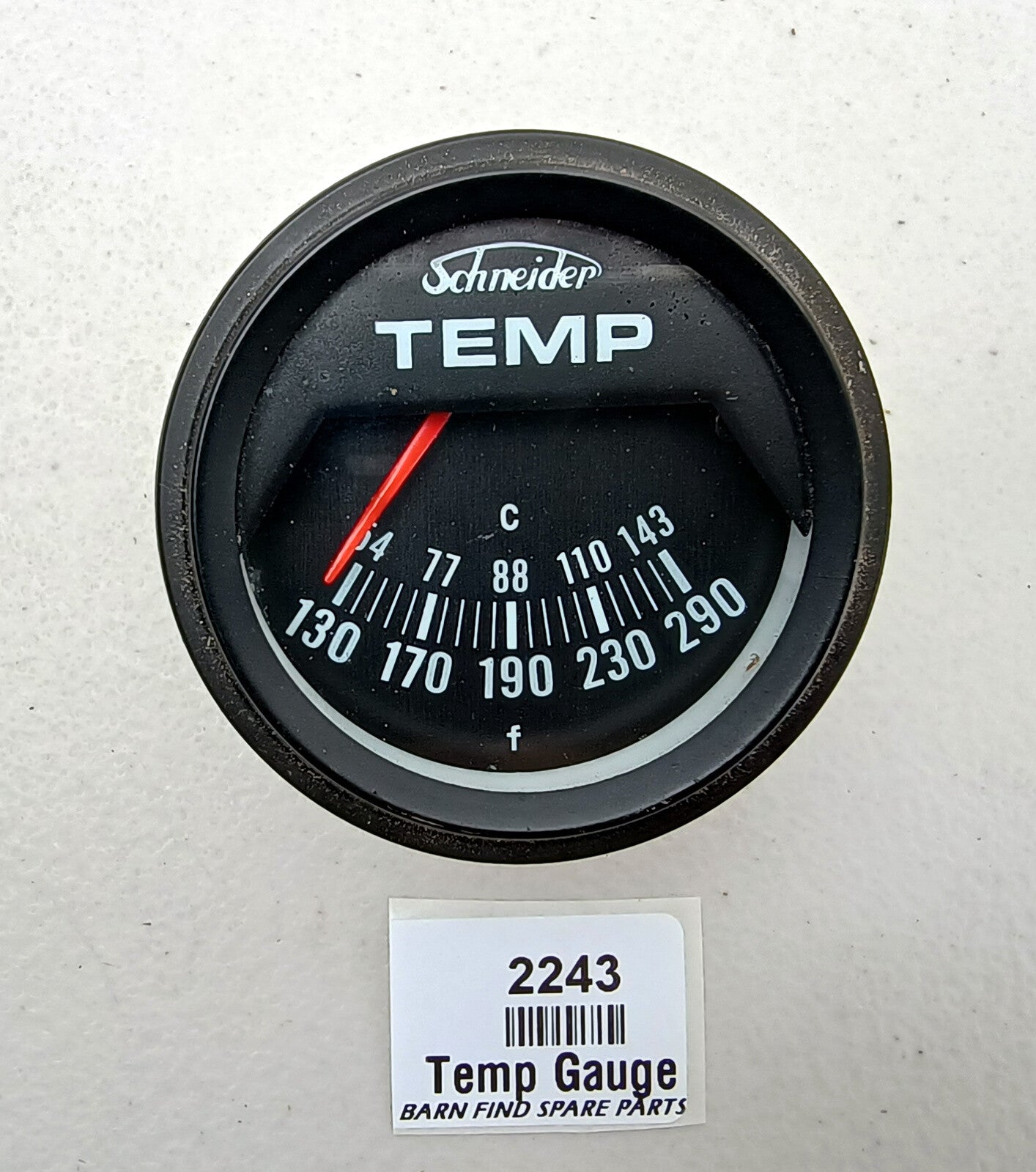 Schneider Water Temperature Gauge, Schneider. New Old Stock 0