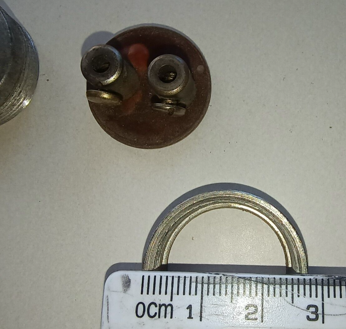 Vintage red/brown Bakelite Push button starter ignition switch screw connectors7