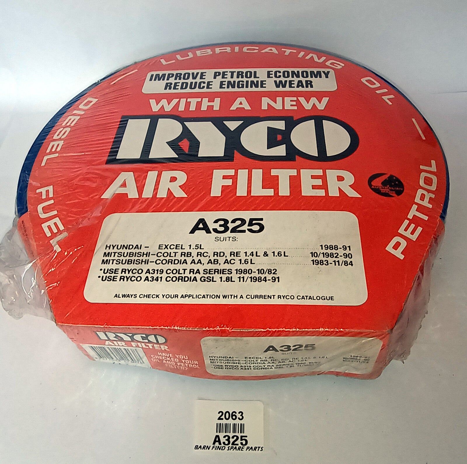 Ryco Air Filter  A3250