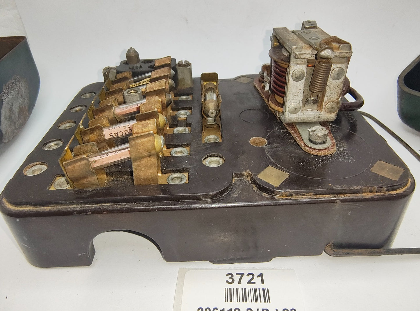 Original vintage Used LUCAS regulator cutout & fuse box 336112 CJR L20 6 Volt LR15