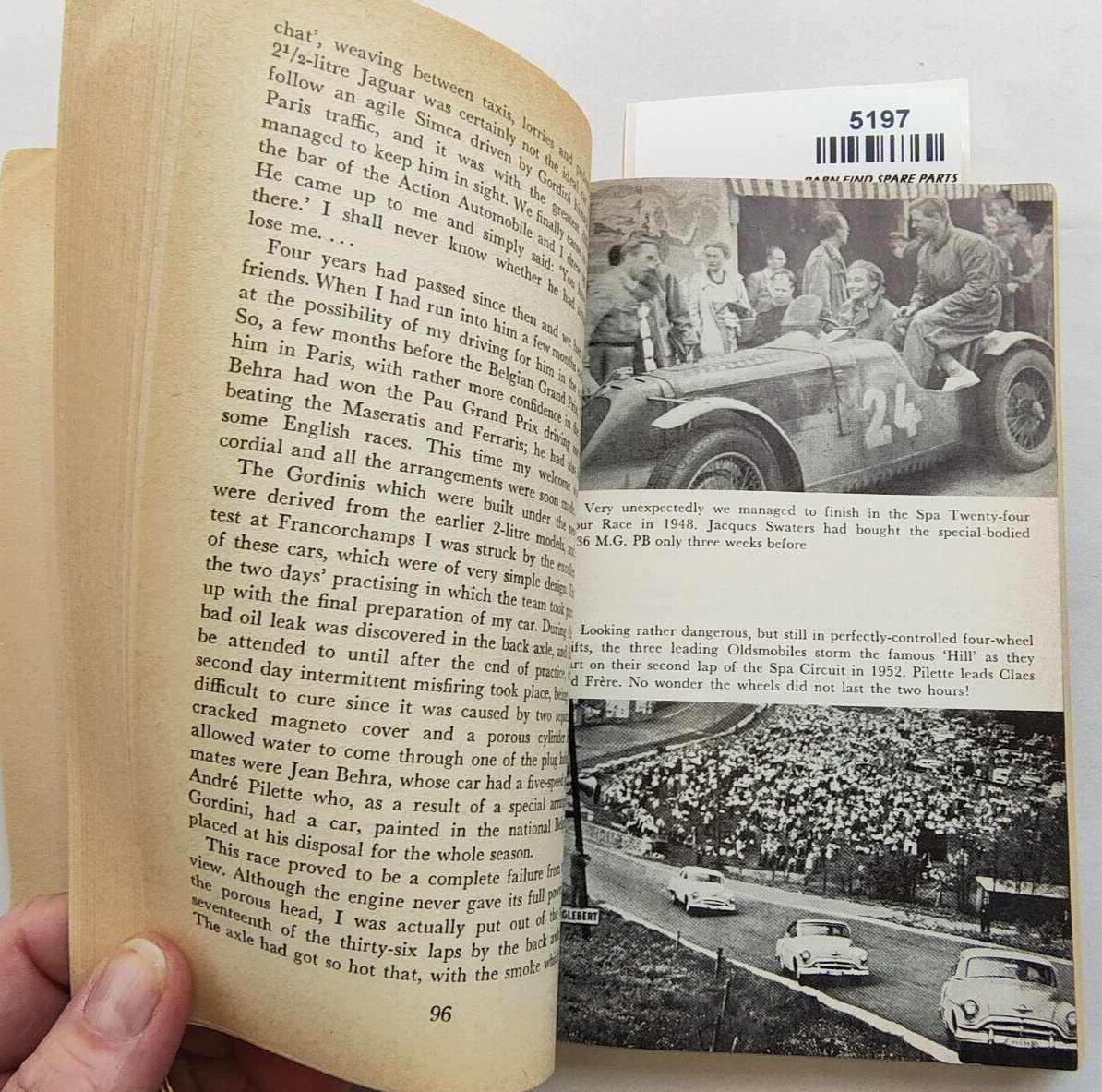 Starting Grid to Chequered Flag By Paul Frere pre-owned soft cover6