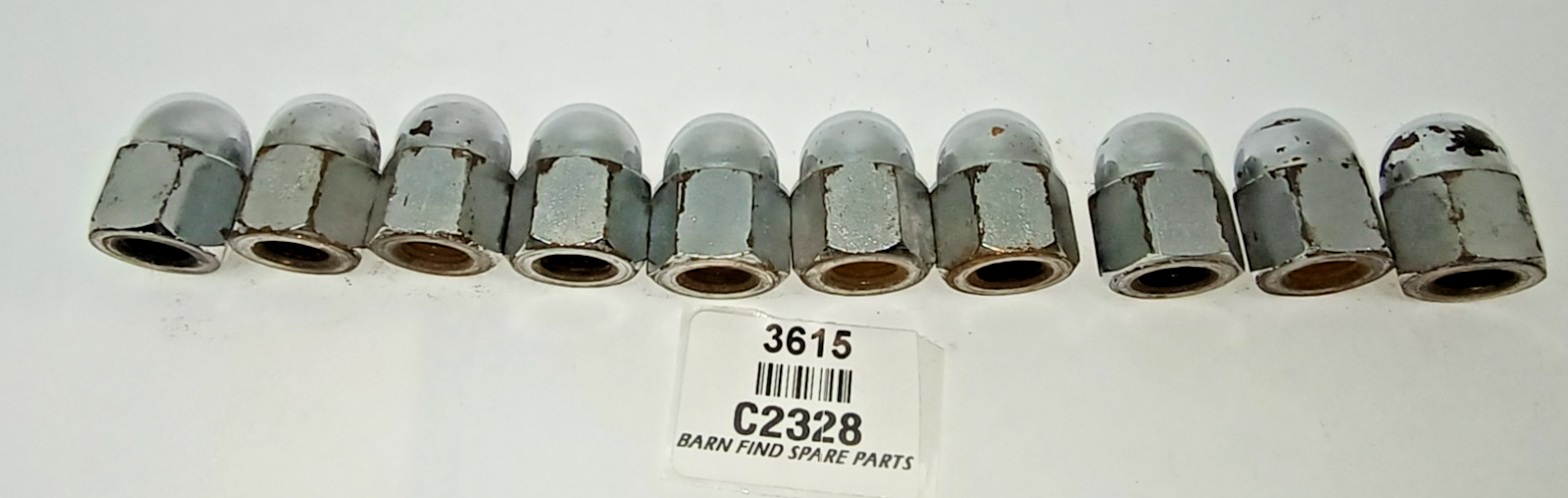 Jaguar Original Chrome  Acorn / Domed Cylinder Head Nuts Used C2328 7/16 UNF2