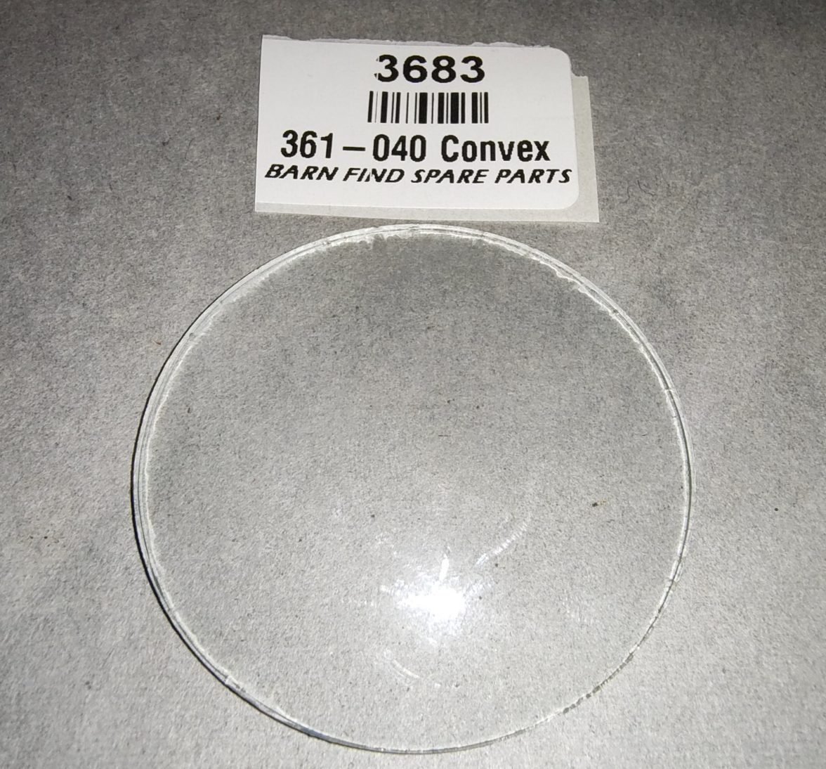 Lens for Classic Gauges 2 inch 50mm CONVEX clear glass New Old Stock 361-0400