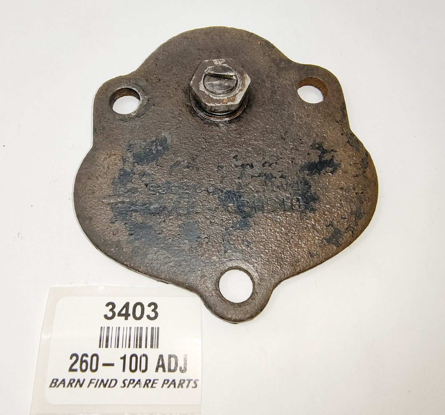 Bishop Gear Steering Box Cover Plate Good Used 260-100 Suits MG TA - TC inc adj.0