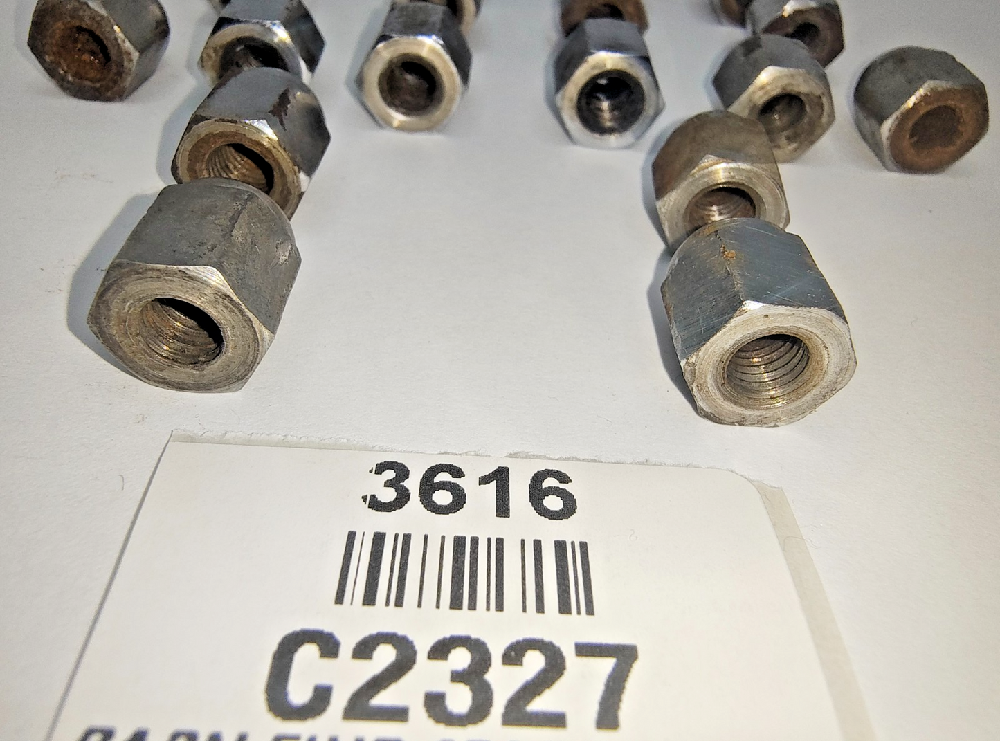 Jaguar Original Chrome Acorn Domed cam cover and breather cover Nuts Used C23279