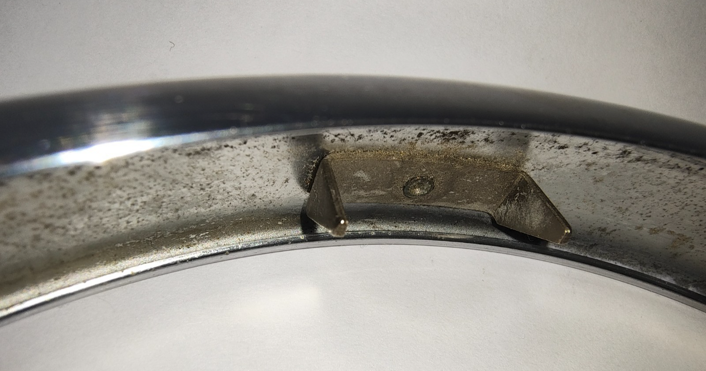 Lucas Original Morris Minor 2 door pair METAL chrome headlamp trim rings L55252910