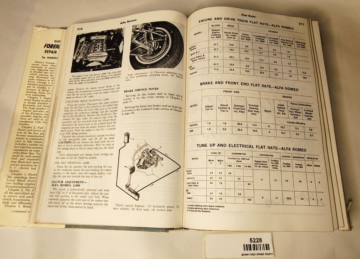 Glenn’s Foreign Car Repair Manual Hardcover Book 1963 2nd edition Chilton9