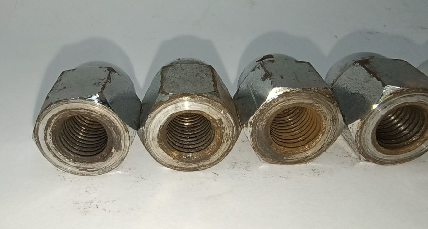 Jaguar Original Chrome  Acorn / Domed Cylinder Head Nuts Used C2328 7/16 UNF10