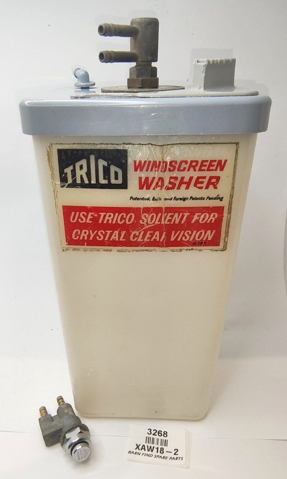Trico original used Vaco-Matic Screen Washer XAW18-2 tank, pump, bracket, switch0