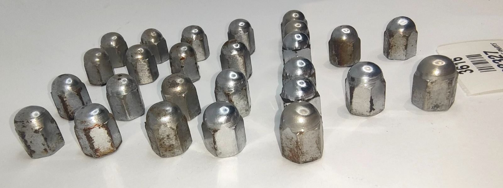 Jaguar Original Chrome Acorn Domed cam cover and breather cover Nuts Used C23277