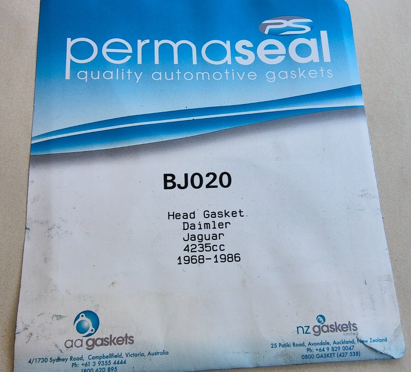 Jaguar Perma Seal Head Gasket BJ020, New Old Stock9