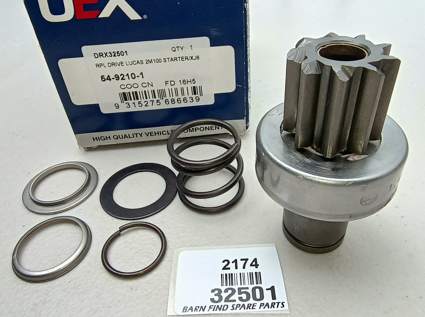 Starter Motor Pre-Engaged Pinion Drive, 32501. Alternate/replaces  Lucas TNB149 4