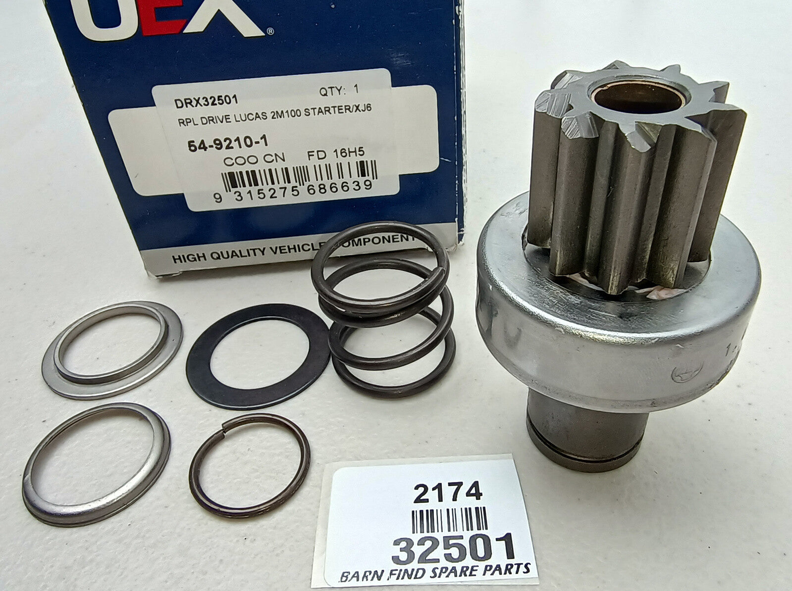 Starter Motor Pre-Engaged Pinion Drive, 32501. Alternate/replaces  Lucas TNB149 4
