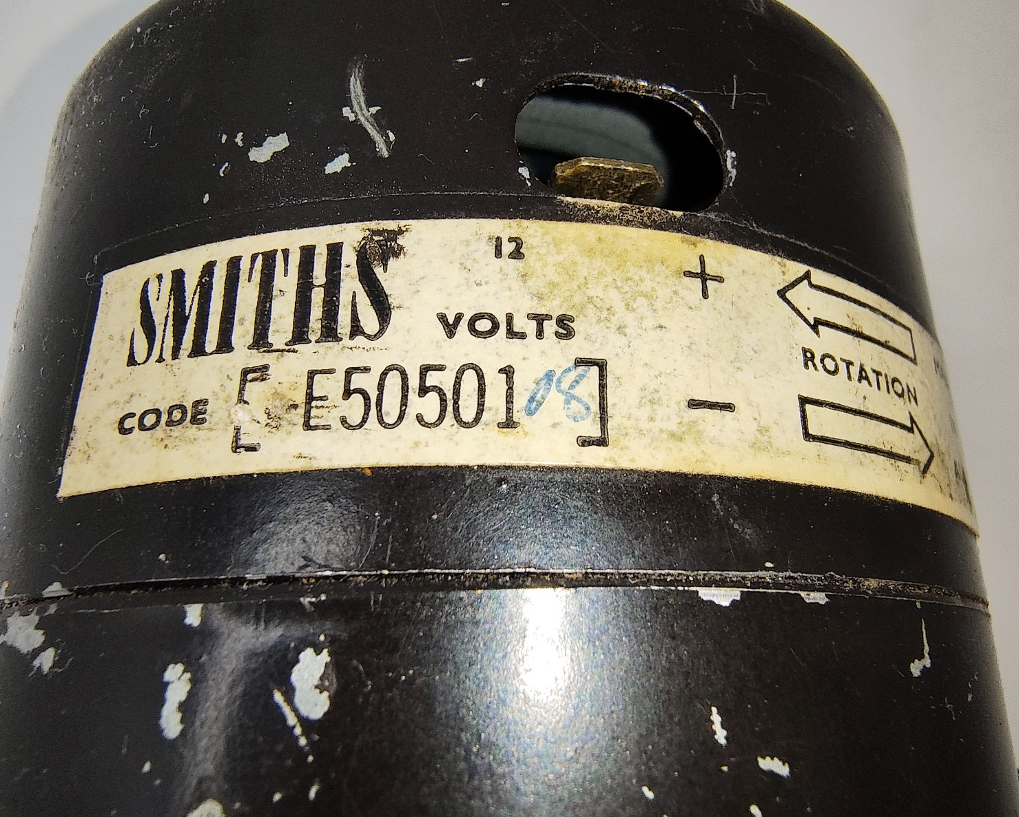 Smiths 12 Volt two directional single speed motor, New Old Stock, Code E505012