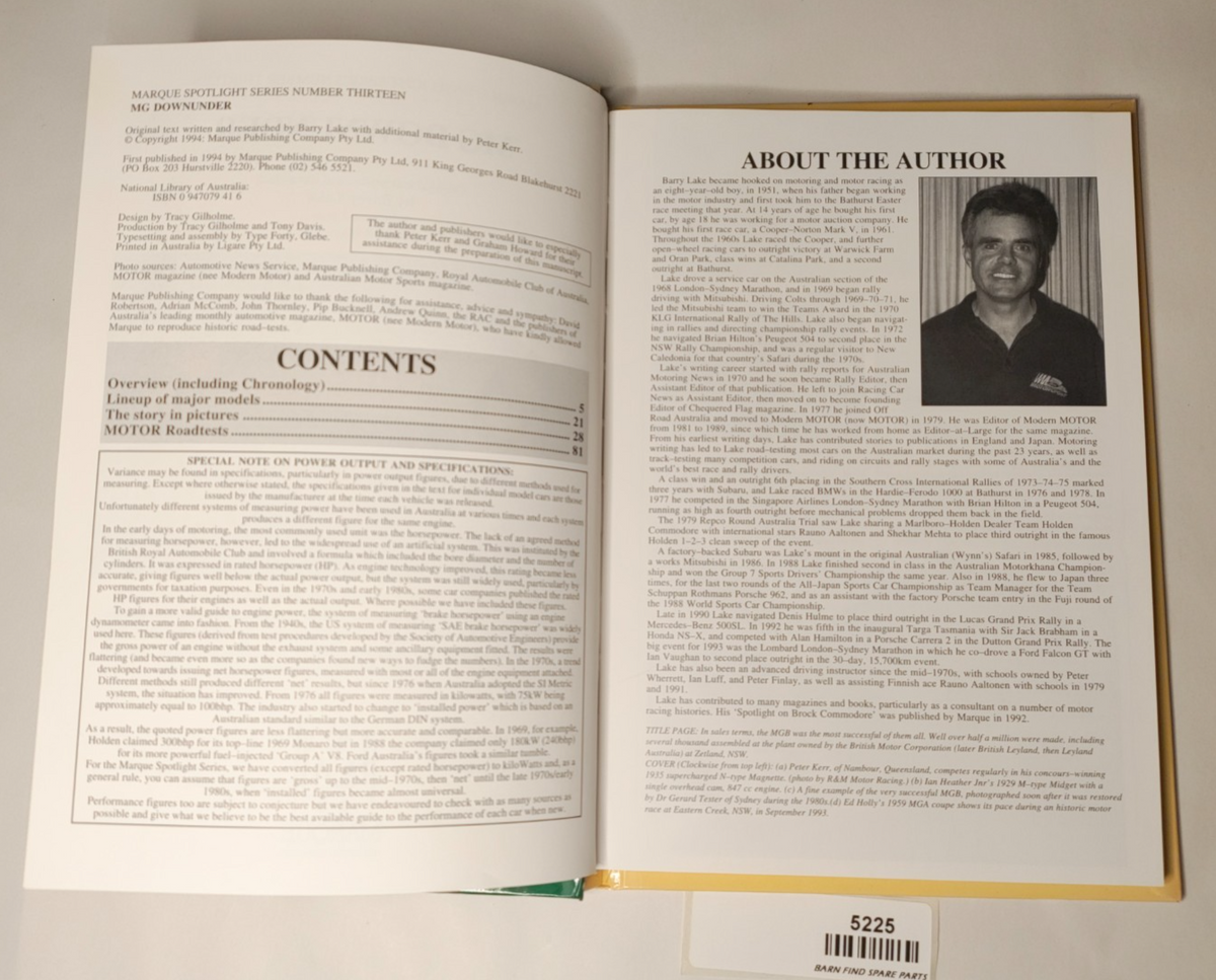 Spotlight On MG DOWNUNDER - Guide for owners, buyers & MG enthusiasts hardcover3