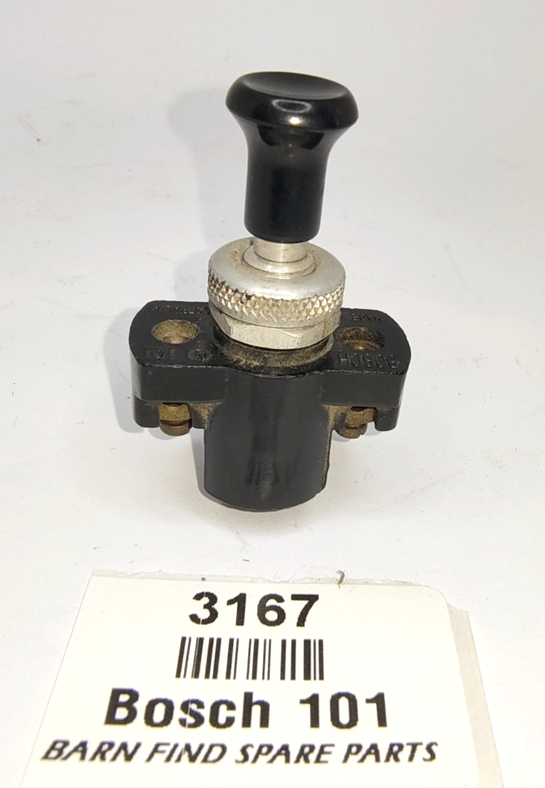 Classic car Bosch 101 black used push pull switch with turned bezel0