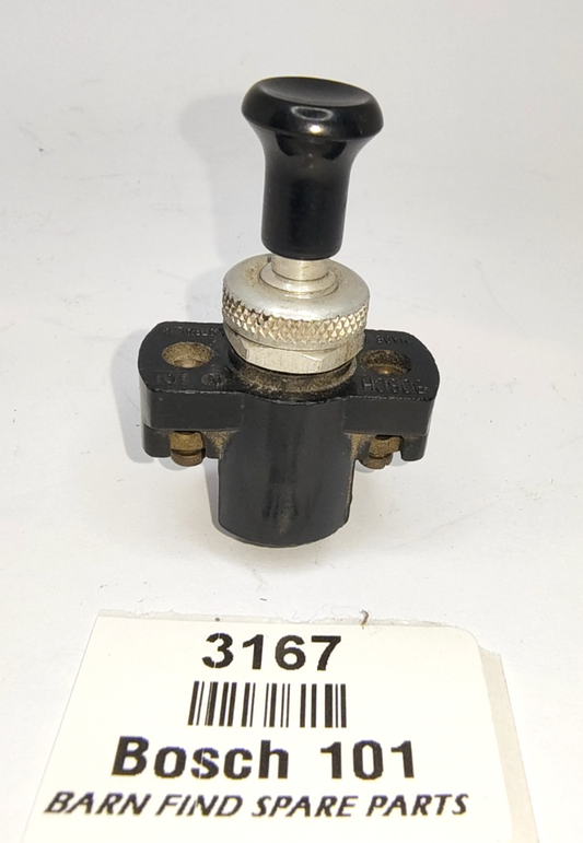 Classic car Bosch 101 black used push pull switch with turned bezel0