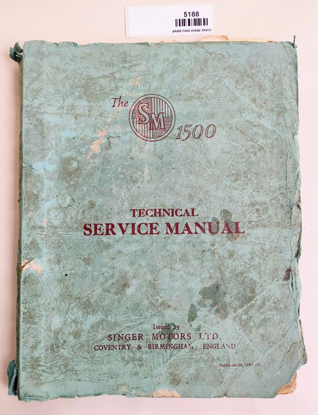 The SM 1500 Technical Service Manual Singer0
