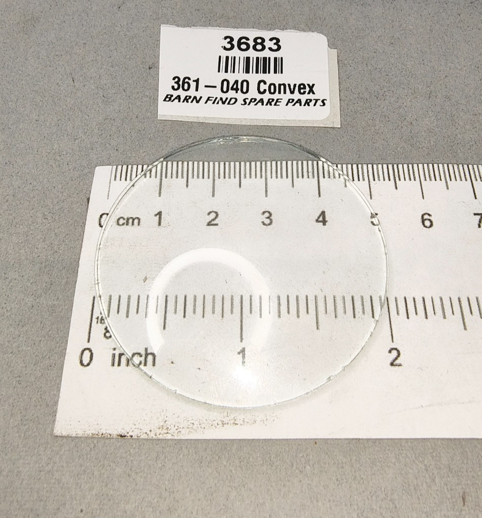 Lens for Classic Gauges 2 inch 50mm CONVEX clear glass New Old Stock 361-0402