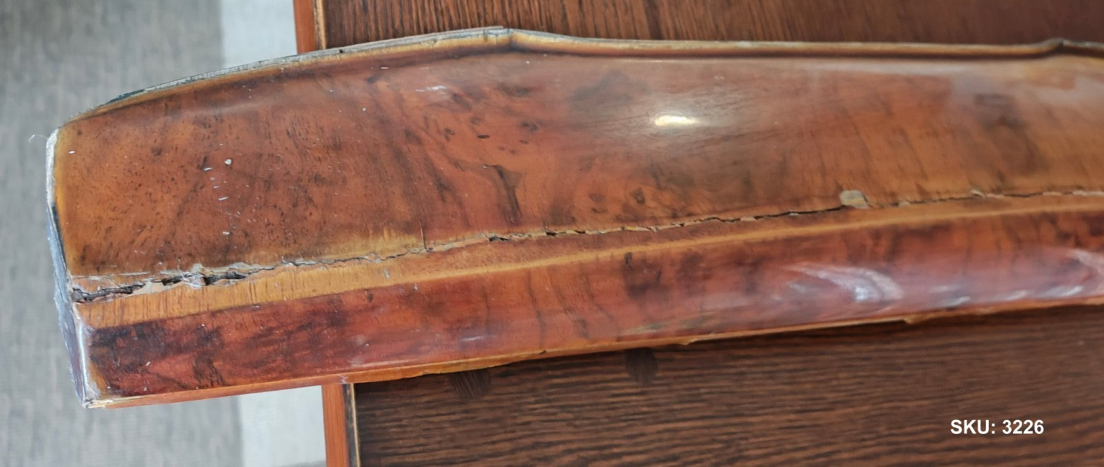 Classic Jaguar MK2, Wood Dashboard Top or Screen Rail Capping Assembly BD 270756