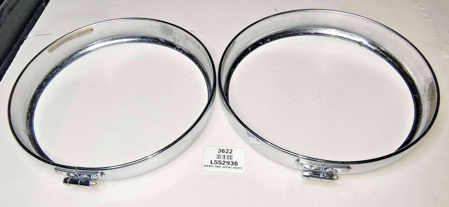Lucas Original Pair 7 15/16" Headlight headlamp Rims L552936 Good Used Suit P7007