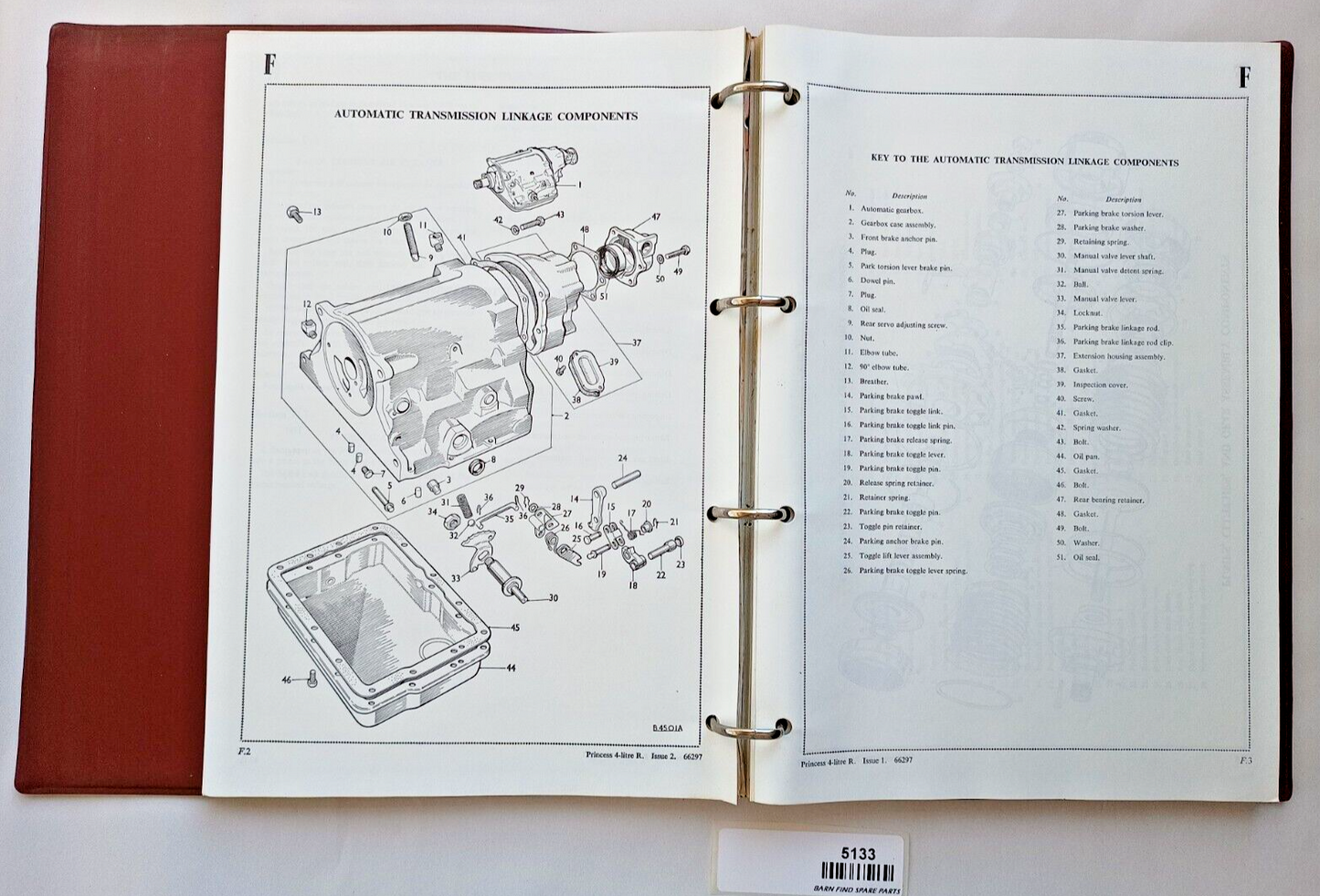 Original Vanden Plas Princess 4-Litre-R workshop Manual in hard binder 1967 ed.3