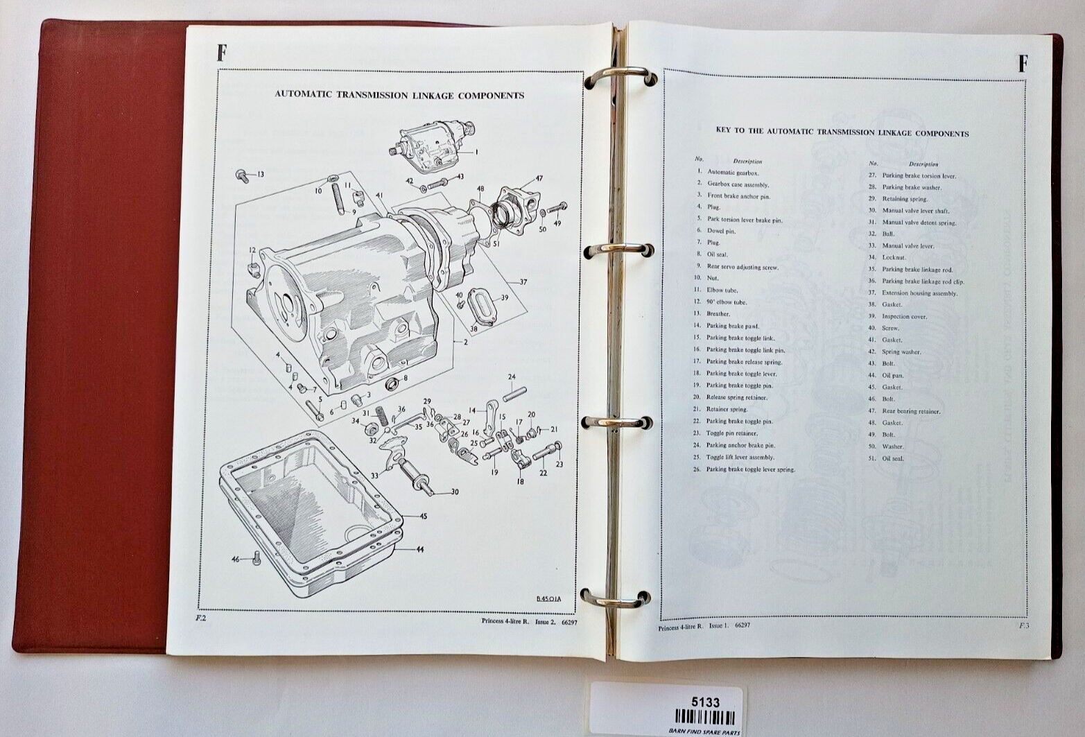 Original Vanden Plas Princess 4-Litre-R workshop Manual in hard binder 1967 ed.3