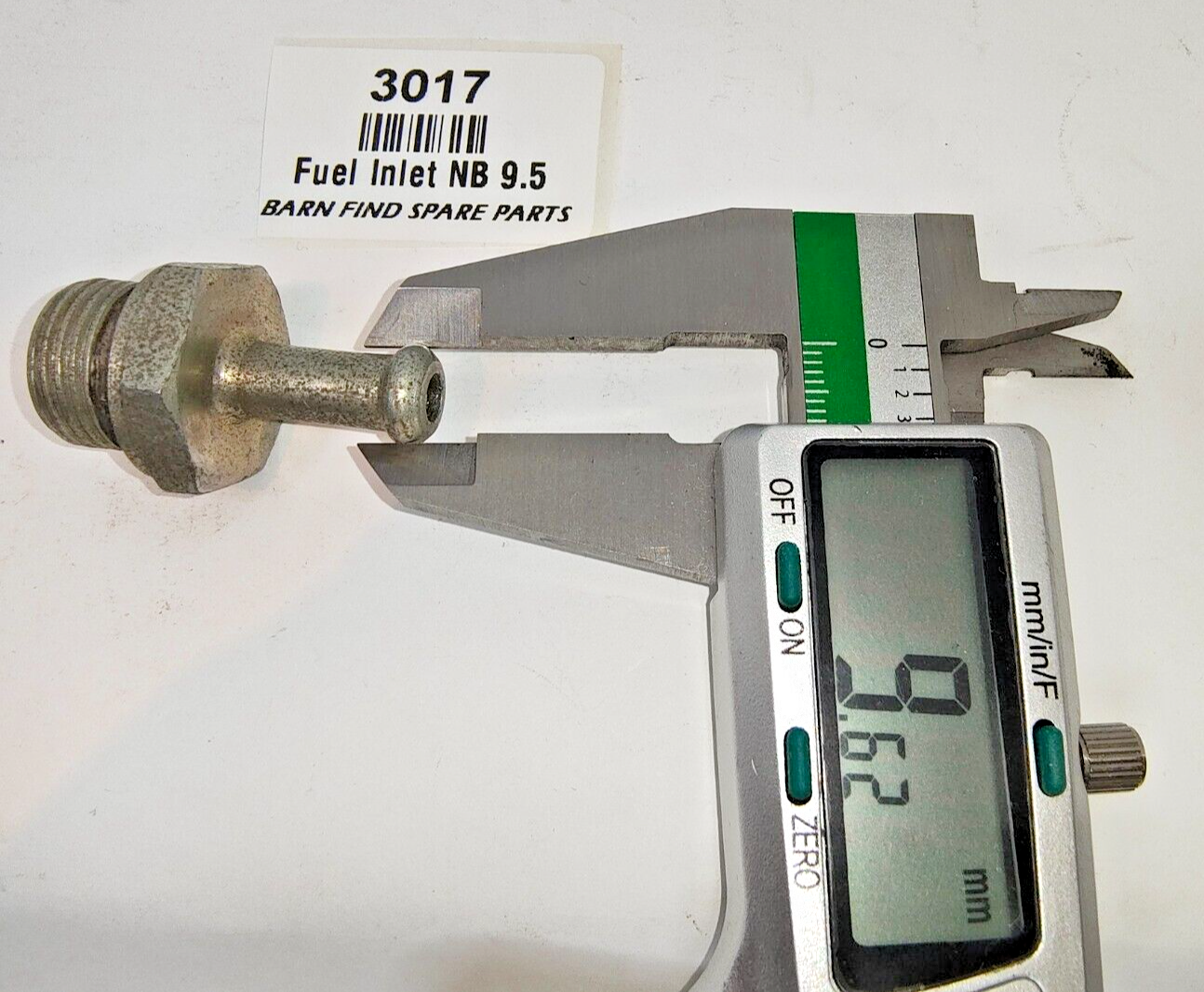 SU Carburettor NOS Fuel Bowl narrow bolt push on clamp style straight 9.5mm 3/8"4