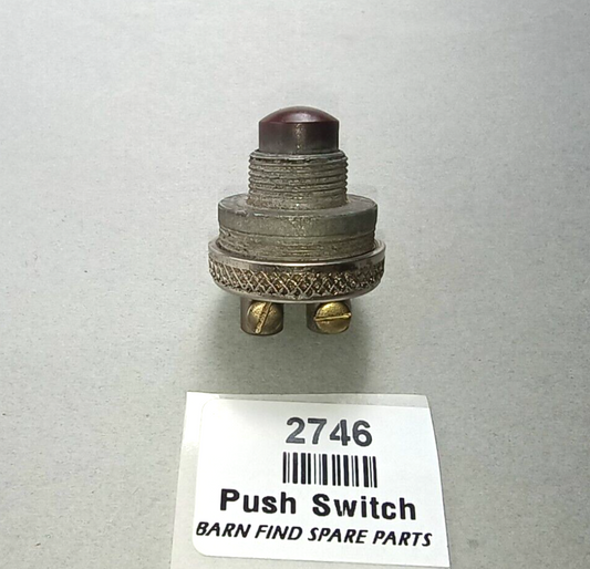 Vintage red/brown Bakelite Push button starter ignition switch screw connectors0