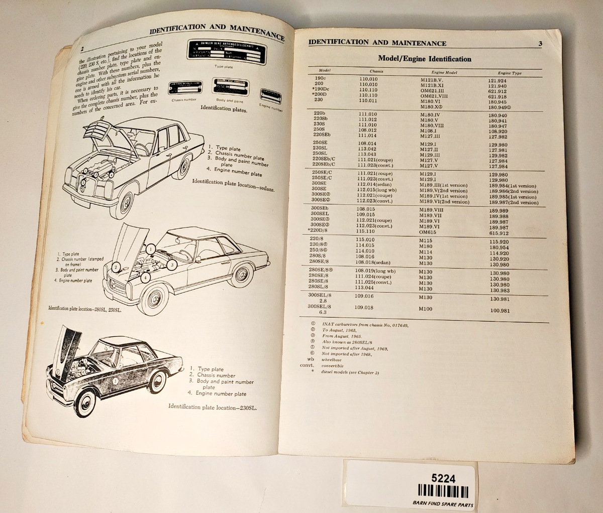 Vintage Chilton's Mercedes-Benz 1 Repair Tune-Up Guide Models to 1970 Manual6