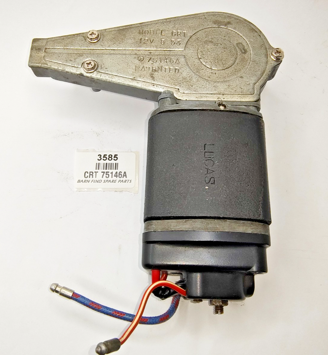 LUCAS CRT 12 V WIPER MOTOR 105 degree sweep Good Used Working Condition 75146A0